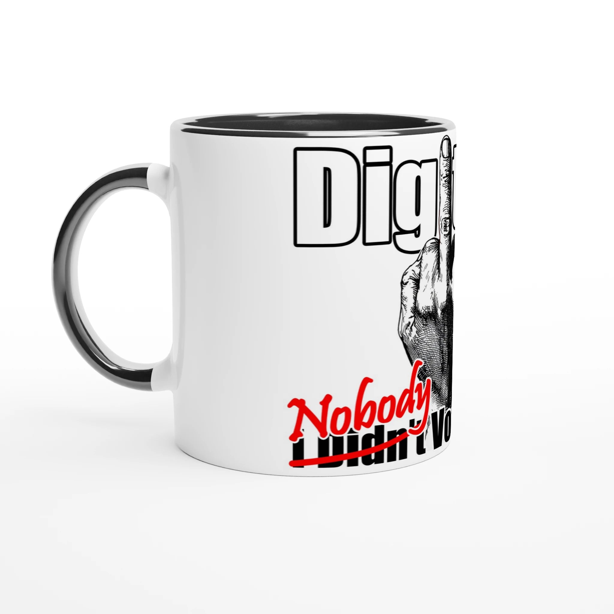 Digital ID: Posh 11oz Mug with black inside, handle and trim RH