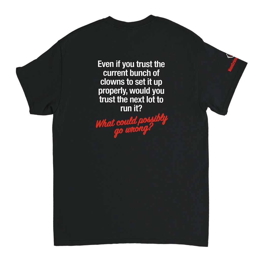 Digital ID: Clowns t-shirt, black, back