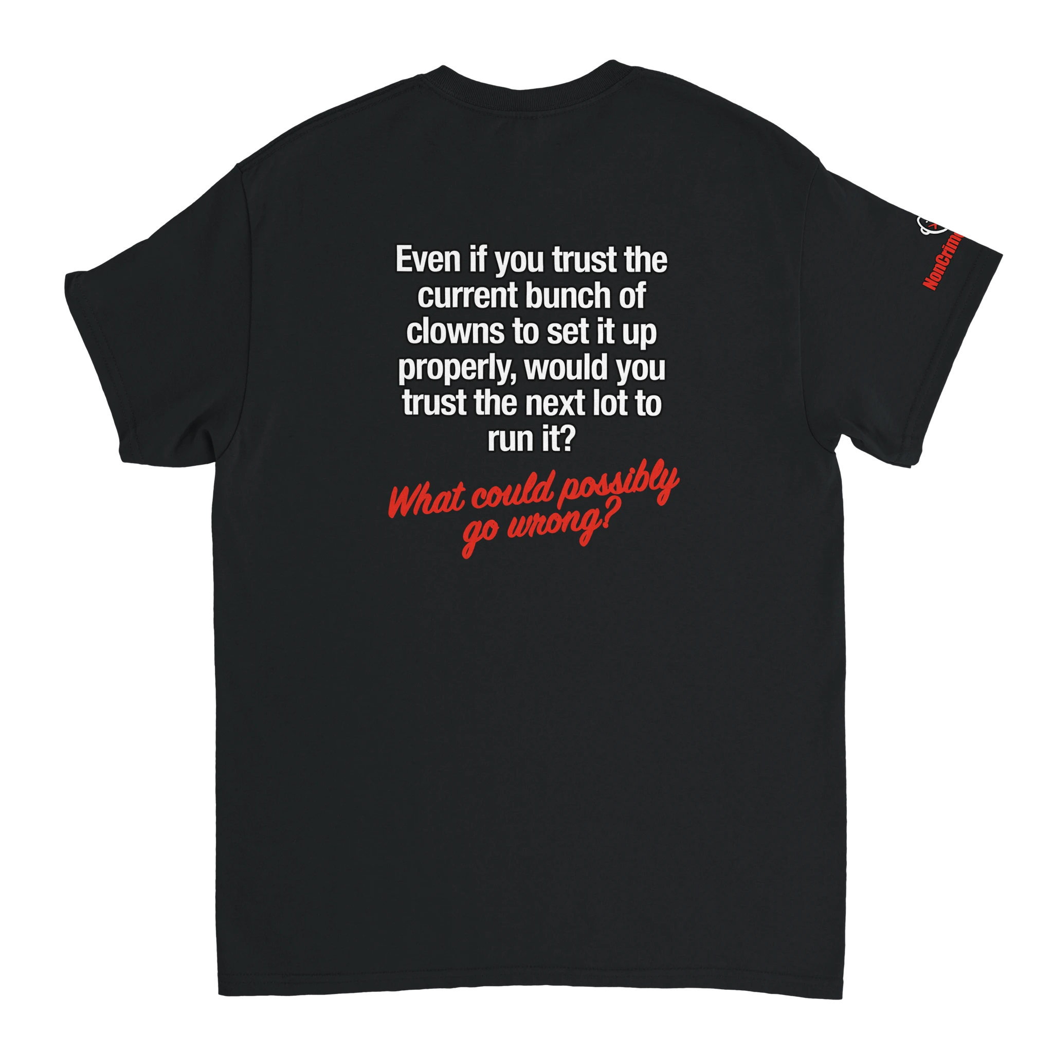 Digital ID: Clowns t-shirt, black, back