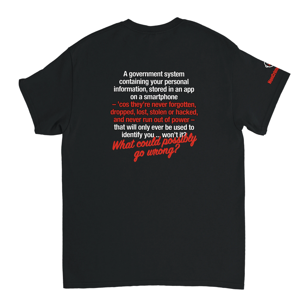 Digital ID: Government System t-shirt, black, back