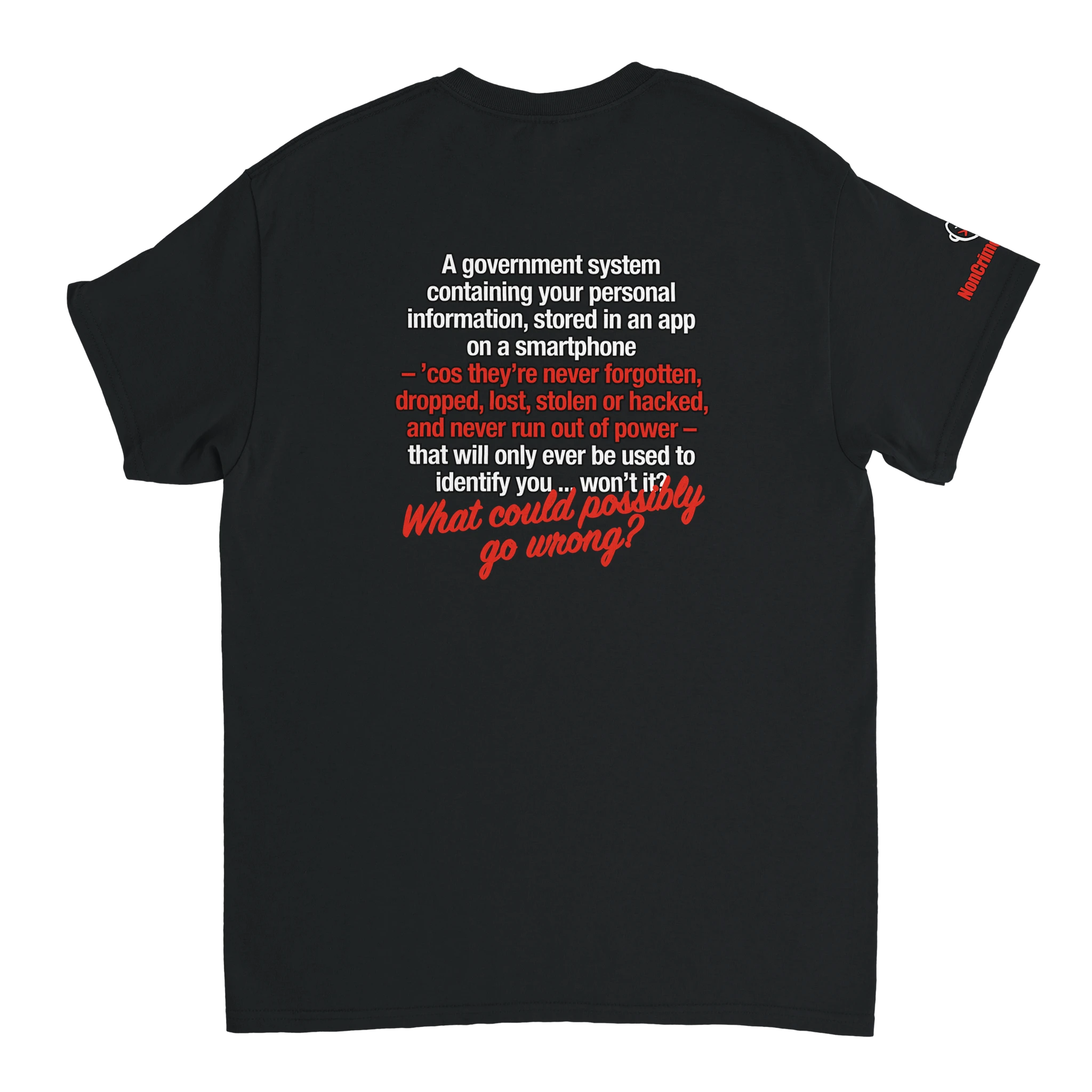 Digital ID: Government System t-shirt, black, back