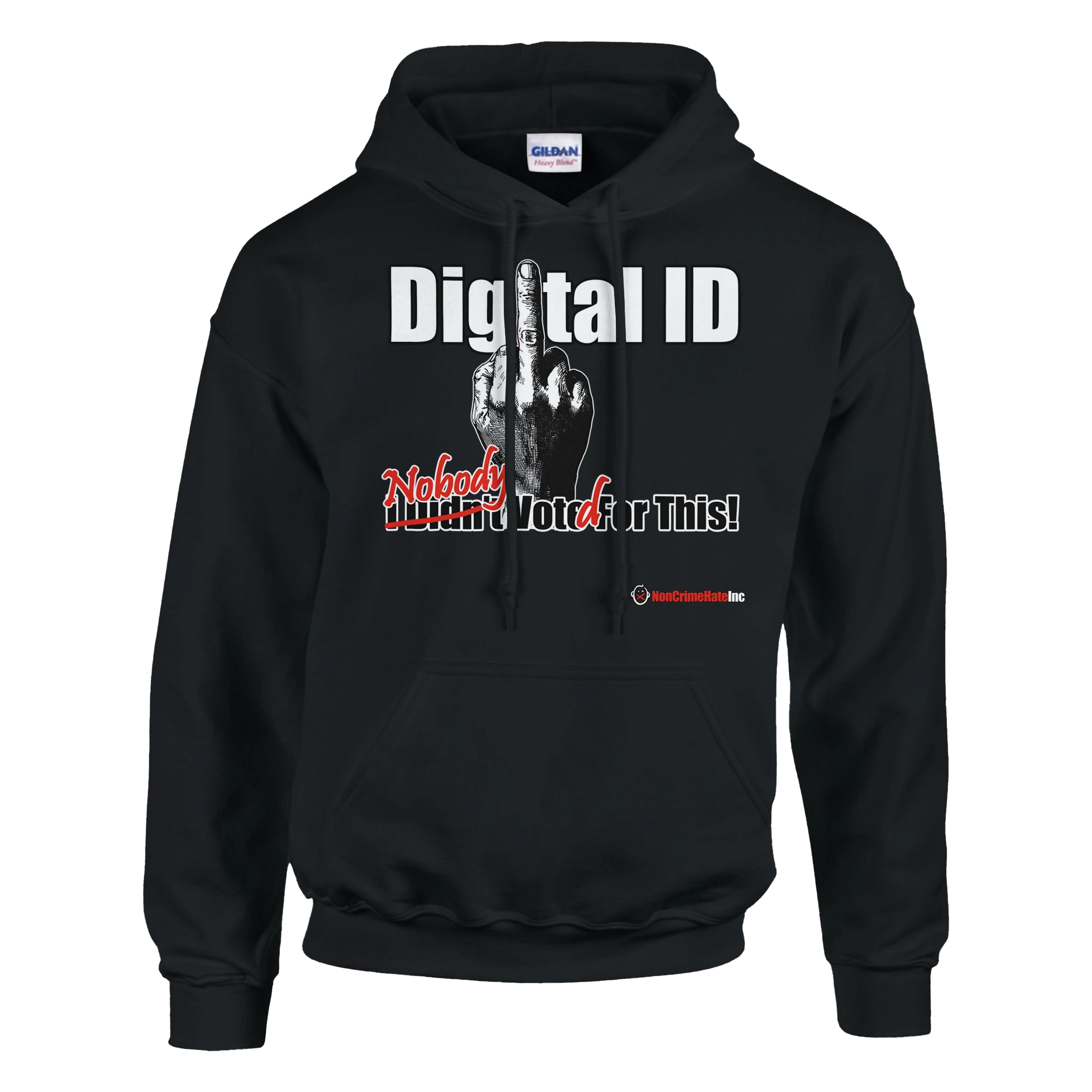 Digital ID: Simple Hoodie, black, front