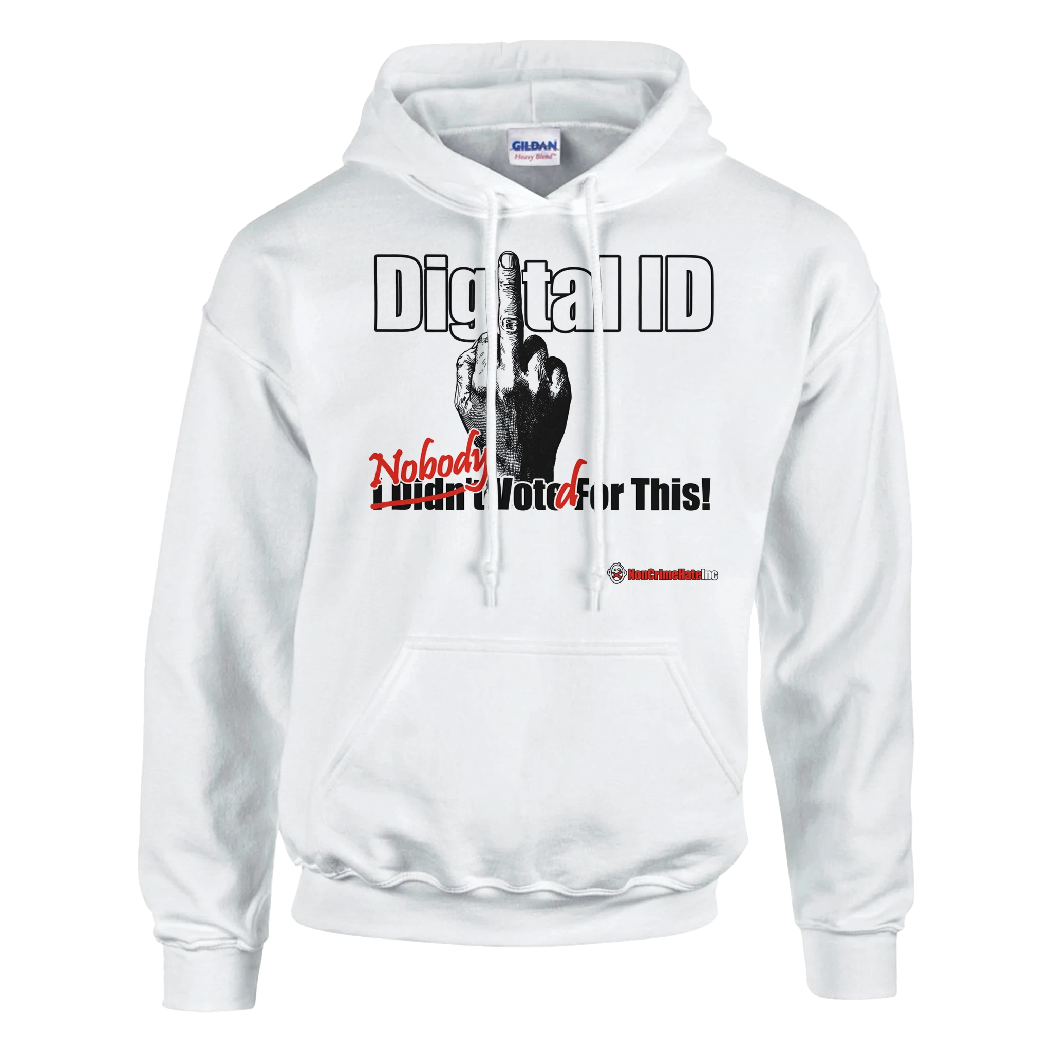 Digital ID: Simple Hoodie, white, front