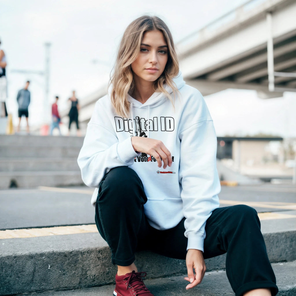 Digital ID: Simple Hoodie lifestyle, female, white